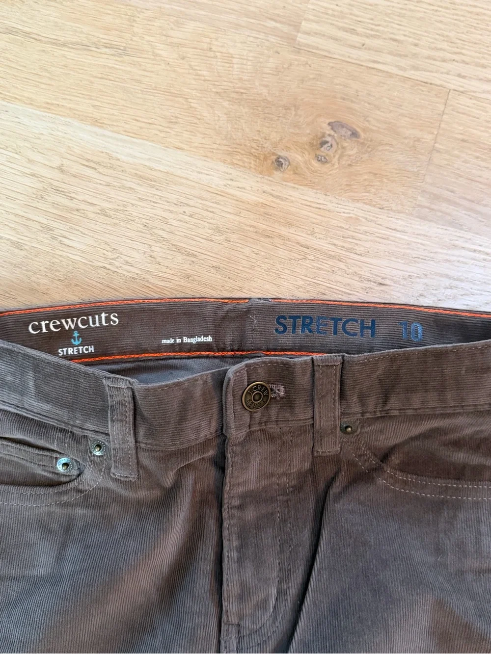 Crewcuts Brown Corduroy Straight-Leg Pants
